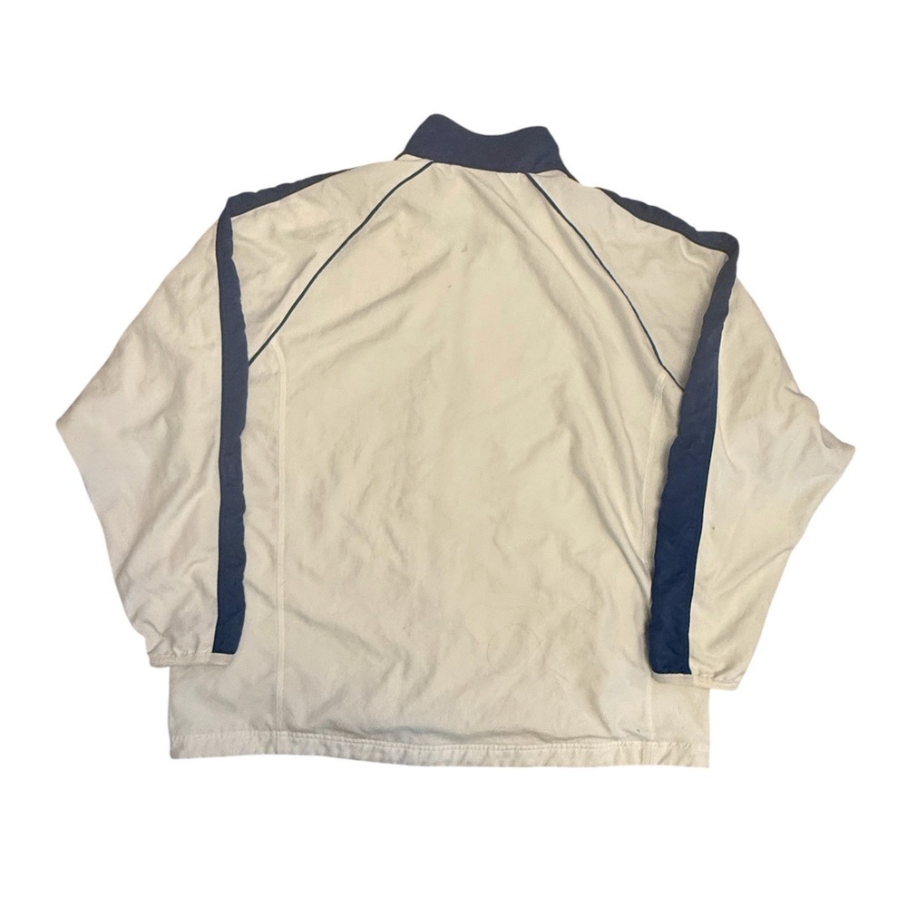 VTG 90s Nike Court Tennis Jacket Mens XL White Blue Retro Swoosh Track Full Zip - Picture 8 of 11